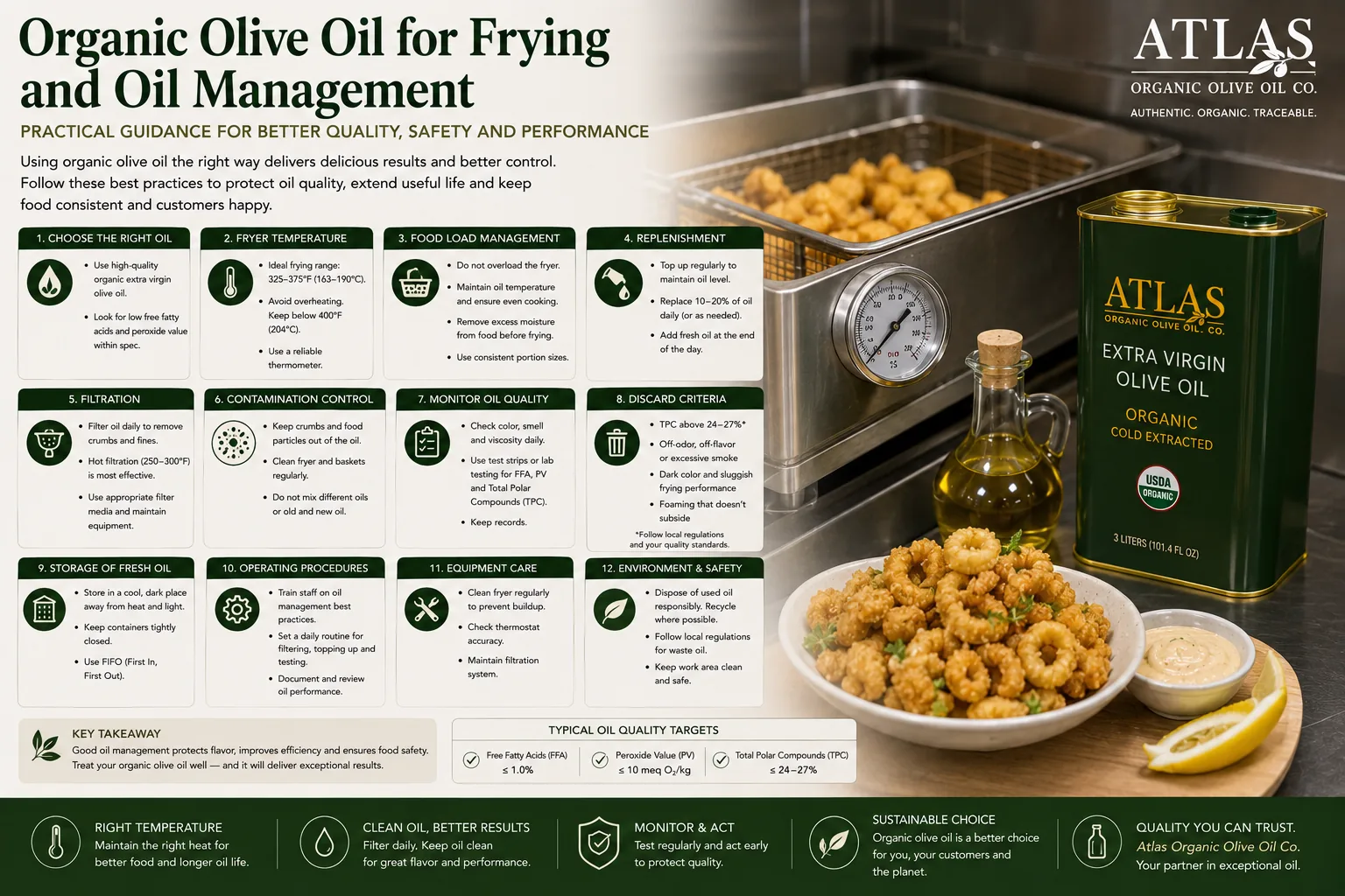 Organic Olive Oil for Frying and Oil Management